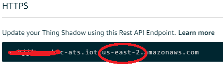 Access Link of AWS Thing for ESP8266