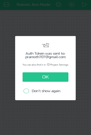 Add Auth Token in Blynk App