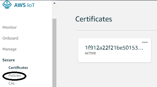 Add Policy to your Thing on Amazon AWS IoT