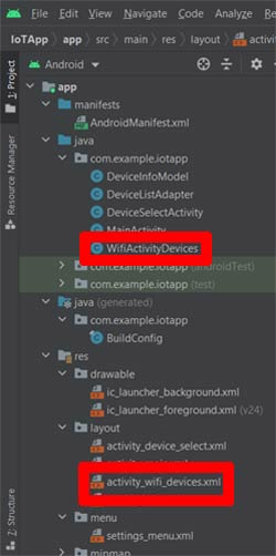 Android Studio WifiActivityDevices