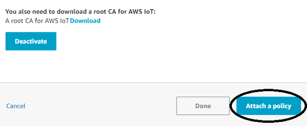  Attach a Policy on Amazon AWS IoT