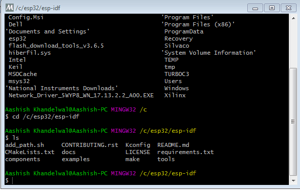  Checking Files in ESP-IDF Folder