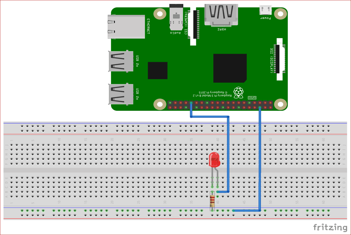  Circuit Diagram for Controlling Raspberry Pi GPIO with Adafruit IO