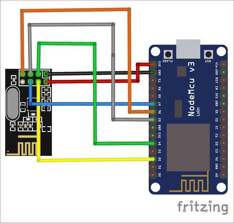 Wireless Communication Between Arduino And Nodemcu Using Nrf24l01 5669