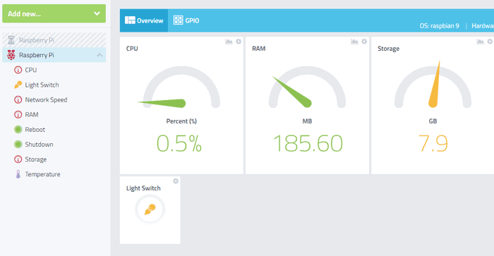 Controlling LED using Cayenne Dashboard