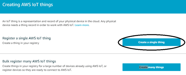  Create a Thing on Amazon AWS IoT