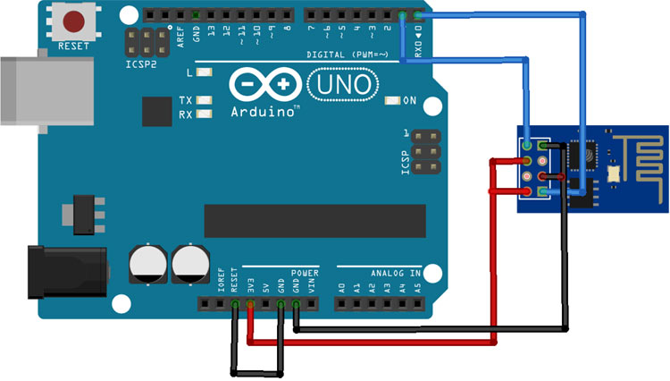 ESP-01 with Arduino Uno 