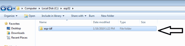  ESP-IDF Folder Created for ESP32