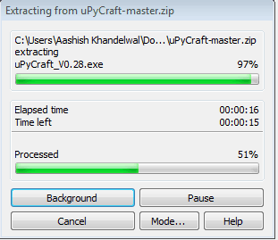 Extract Files for uPyCraft Master
