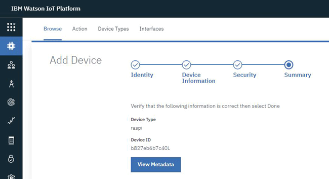 Finish Setup for IoT IBM Watson with Pi