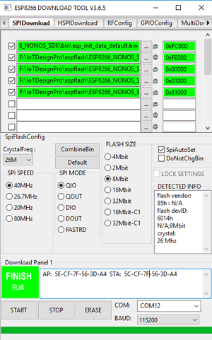 Flash ESP8266 for AT Commands