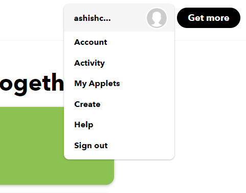 IFTTT Web Page
