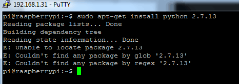 Installing Python on Pi for SMTP Server