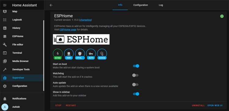 Installing ESPHome