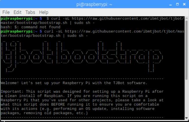 Installing TJBot libraries in Raspberry pi