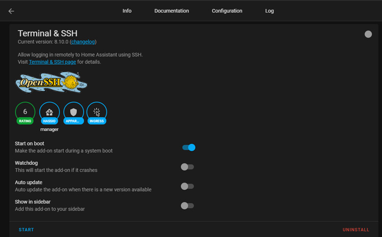 Installing the Terminal & SSH Add-On