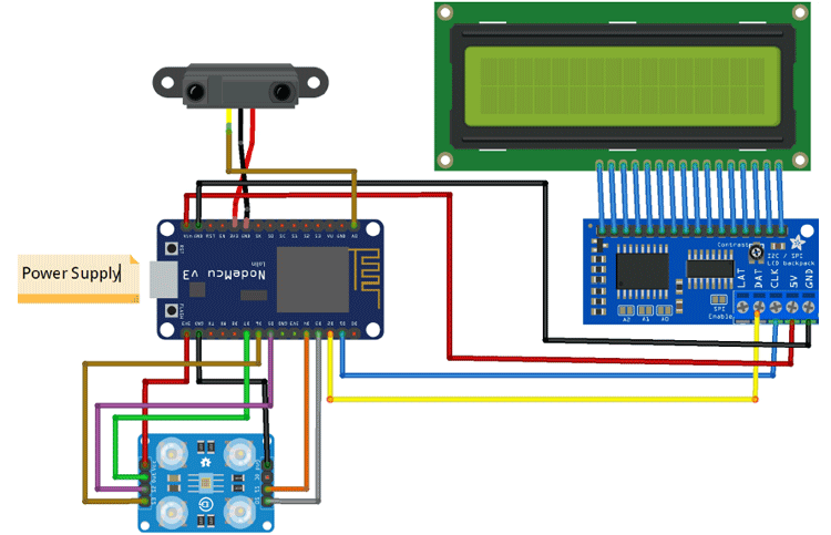 IoT based Smart Currency Counter Circuit Diagram