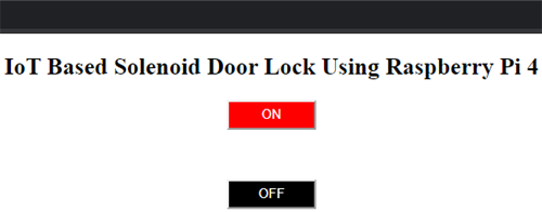 IoT Based Solenoid Door Lock Webpage