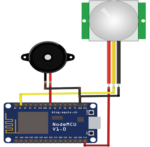 IoT Motion Sensor Circuit Diagram