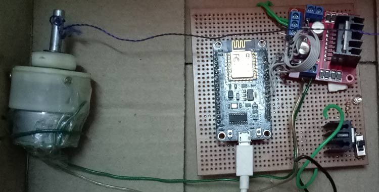 IoT Wi-Fi Garage Door Opener using NodeMCU ESP12E Circuit Setup