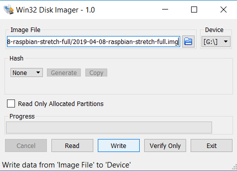  Loading Raspbian Image into SD Card