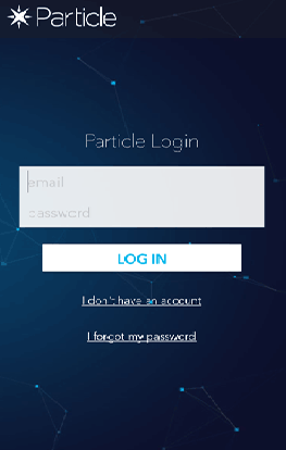 Login to Particle Cloud on Smartphone