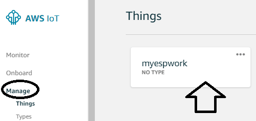 Manage AWS Thing Details for ESP8266
