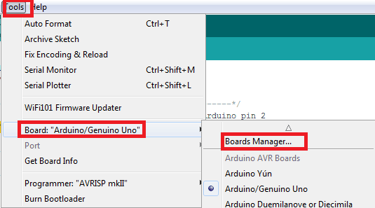 Manage Board in Arduino IDE for IoT based Temperature and Humidity Monitor