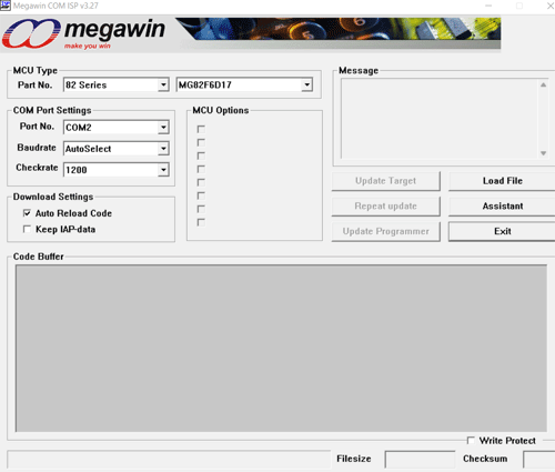 Megawin COM ISP Programmer