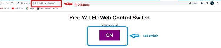 Pico W LED Web Control Switch