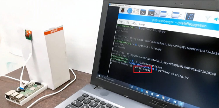 Raspberry Pi Number Plate Recognition Working