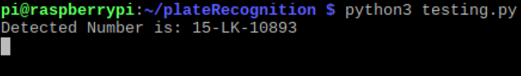 Number Plate Recognition using Raspberry PI