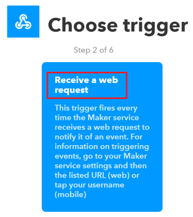 Receive a Web Request on IFTTT