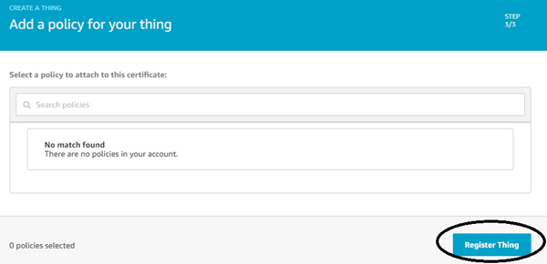  Register Thing on Amazon AWS IoT