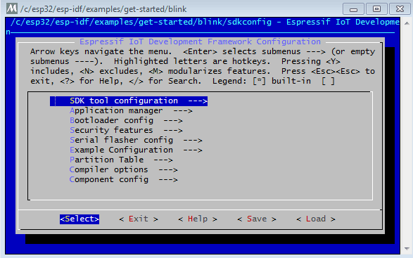  SDK tool Configuration for Program ESP32 with ESP-IDF