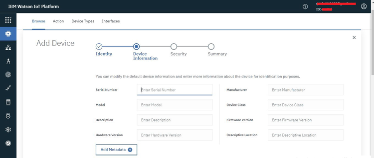 Security Section for IoT IBM Watson