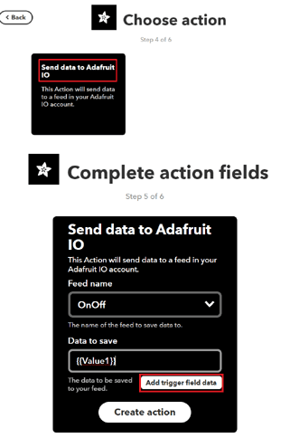 Send data to Adafruit IO using IFTTT
