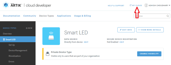  Set Activated Manifest at ARTIK Cloud for LED Control using Raspberry Pi