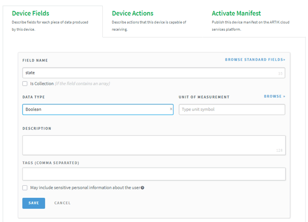  Setup Device in ARTIK Cloud for LED Control using Raspberry Pi