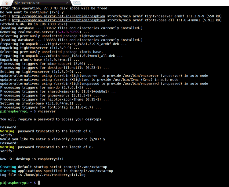 Tightvnc server raspberry pi filezilla client for window8 1 64 bit