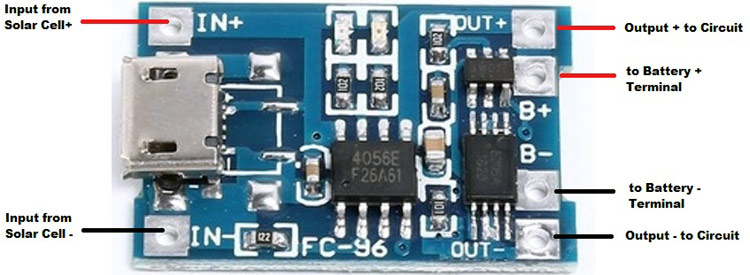 TP4056 Module Pin Description