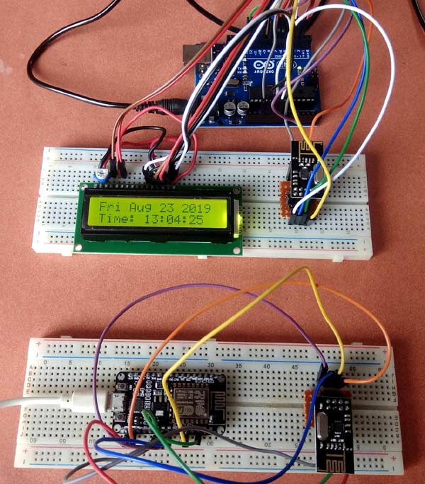 Testing Wireless Communication between Arduino and NodeMCU 