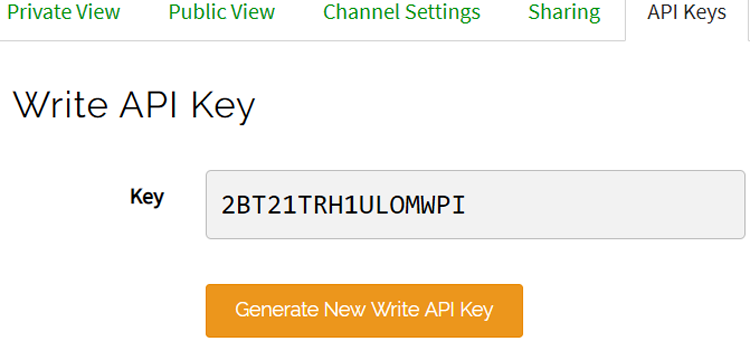 ThingSpeak API Key