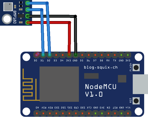 Ubidots NodeMCU Circuit Diagramm
