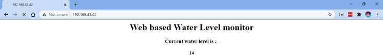 Web based Water Level Indicator