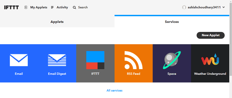  Webhooks Services Trigger LED using IFTTT and RaspberryPi