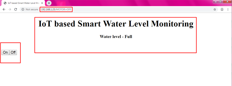 Webpage for Wireless Water Level Monitoring System