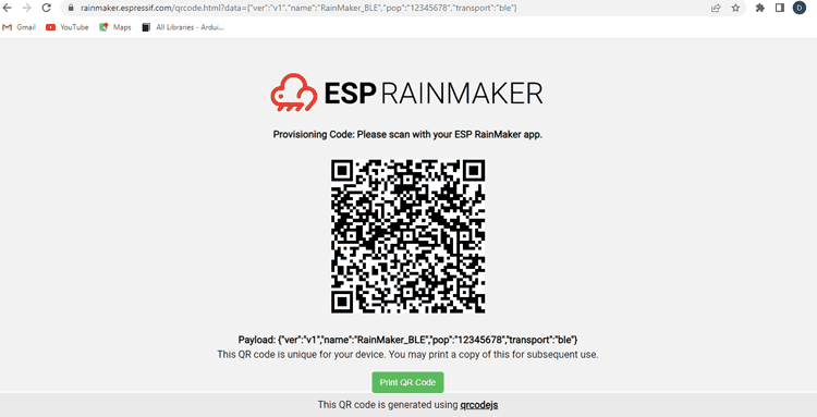 Website Link QR Code for Rainmaker App