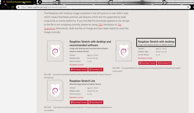 Writing Raspbian OS to SD Card