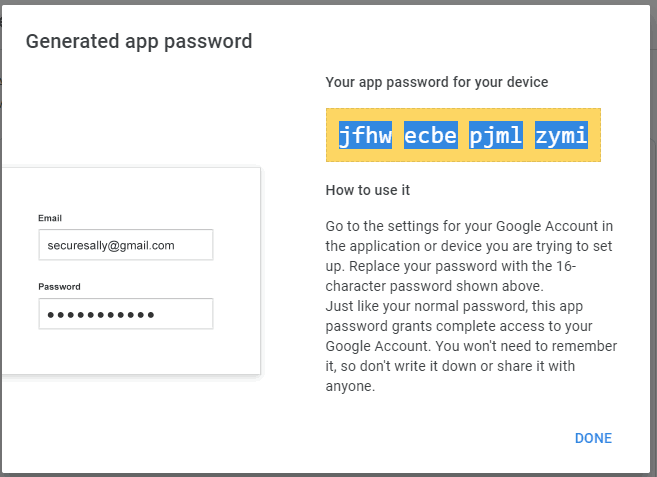 Generate App Password
